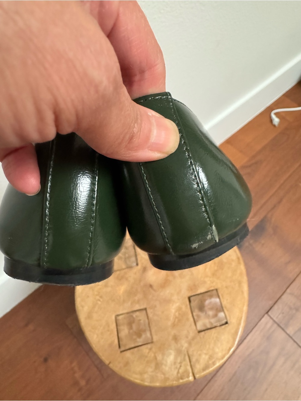 Madewell Greta Mary Jane Ballet Flats in Dark Forest Green, Size 8 - Picture 6 of 7